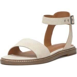 Lucky Women's Kimaya1 Buckle Leather Sandal - Rubber Sole, Light Putty, Size 8